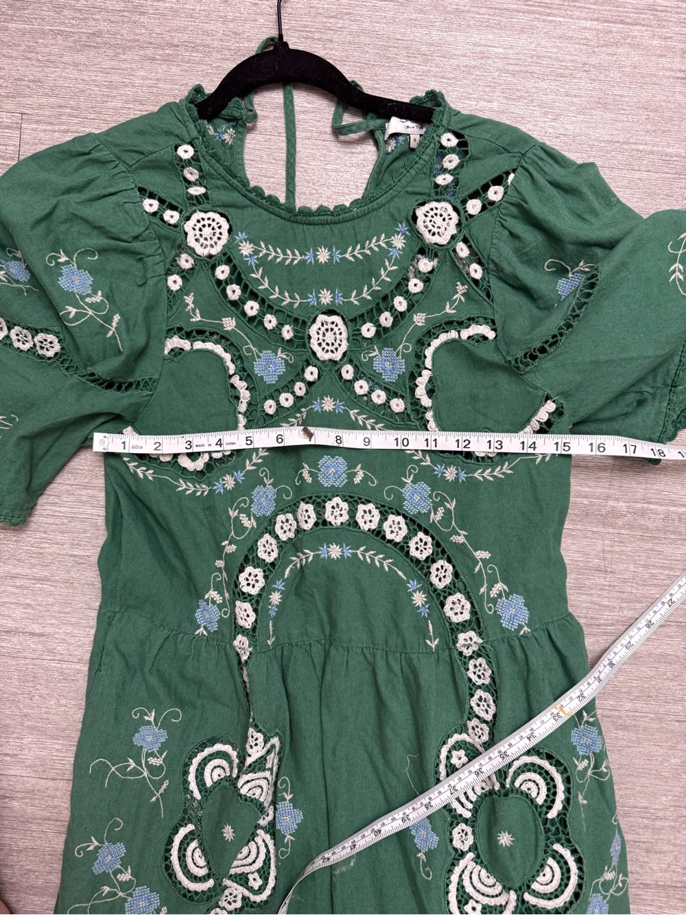 Sea New York Vesna Embroidered Linen Blend Midi Dress Floral Size S $595 Resort - Picture 7 of 9